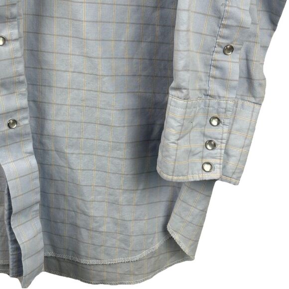 Panhandle Slim Pearl Snap Western Shirt Mens Light Blue 16 1/2 -33 Long Sleeve - Picture 3 of 7